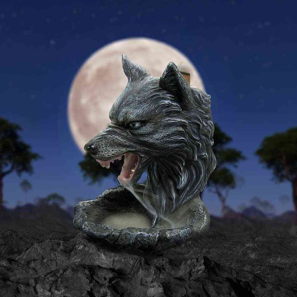 Nemesis Now - Dark Wolf 11.5cm Backflow Incense burner - Multicolours